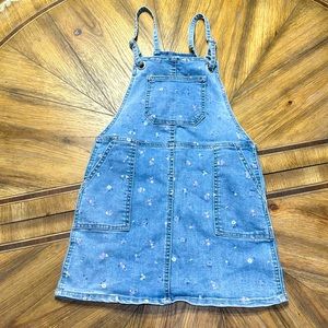 NWOT Cat & Jack Girls’ Floral Light Wash Jean Skirt — Size Medium — Girls 7y-8y